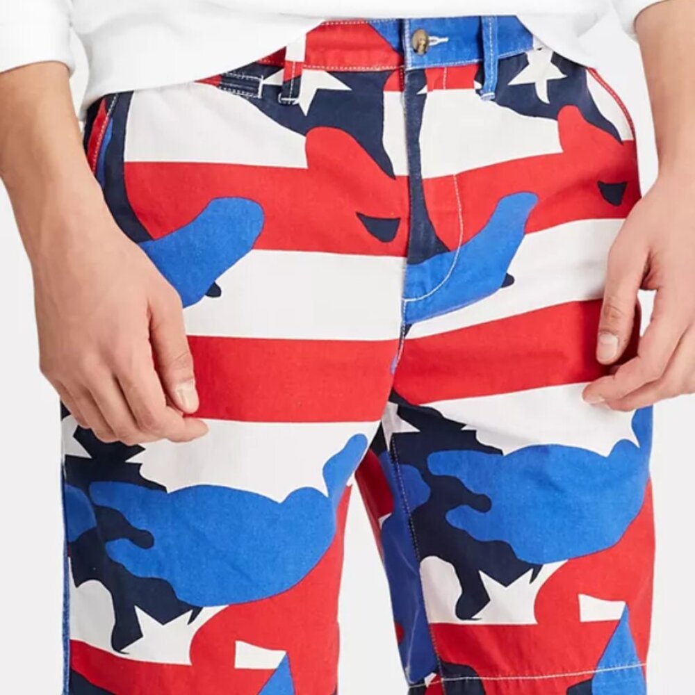Polo Ralph Lauren Men's Cotton Camouflage Americana Shorts Size 30 NWT